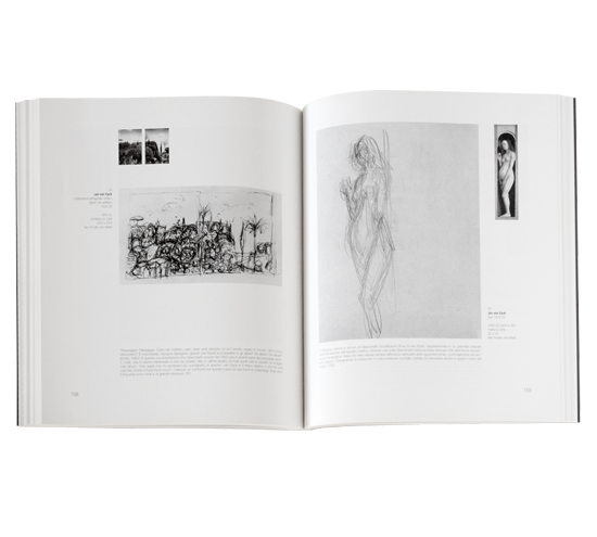 Doppelseite der Künstler Monografie Alberto Giacometti, Museo d'Arte Mendrisio