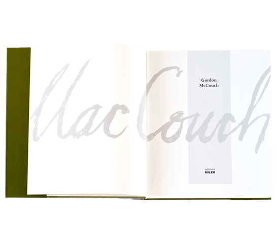 Doppelseite der Künstler Monografie Gordon Mc Couch, Edizioni MIler