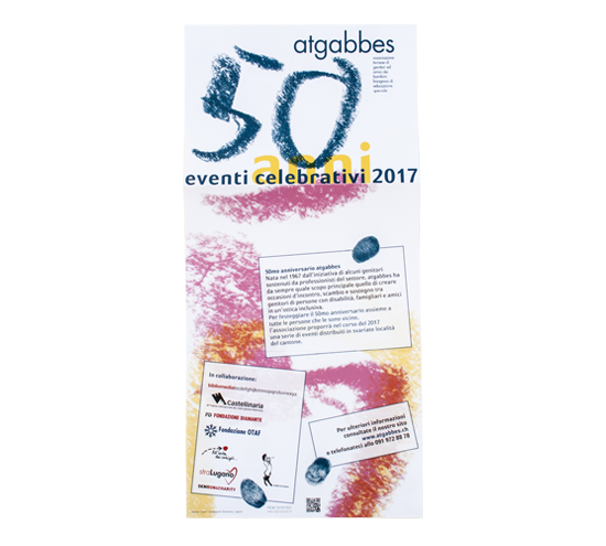 Flyer der Anlässe - 50 Jahre atgabbes